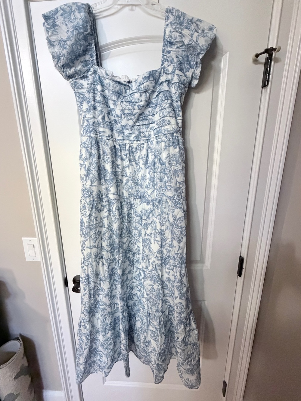 Blue and White Floral Toile Maxi Dress from Arula by Altar’d State